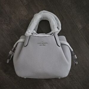 kate spade Pebbled Leather Satchel in Light Gray